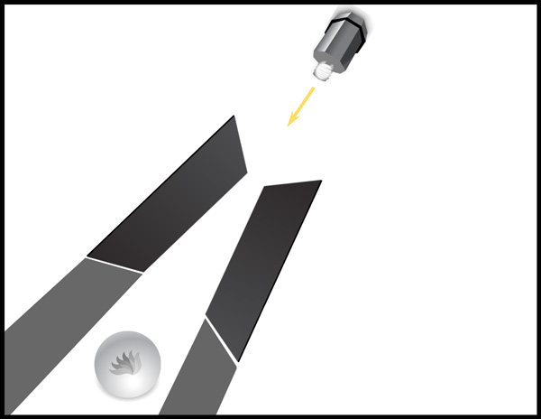 shaft of light hard lighting diagram